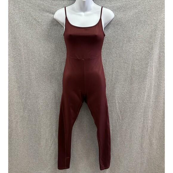 Wild Fable Jumpsuit Womens Small Burgundy Red Athletic One Piece Yoga Gym Lounge - Picture 1 of 11